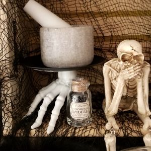 TARGET skeleton hand candle holder